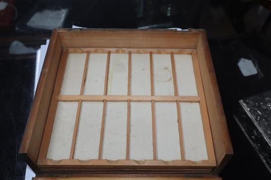Two cases of scientific microscope slides many by Dareston, Birmingham